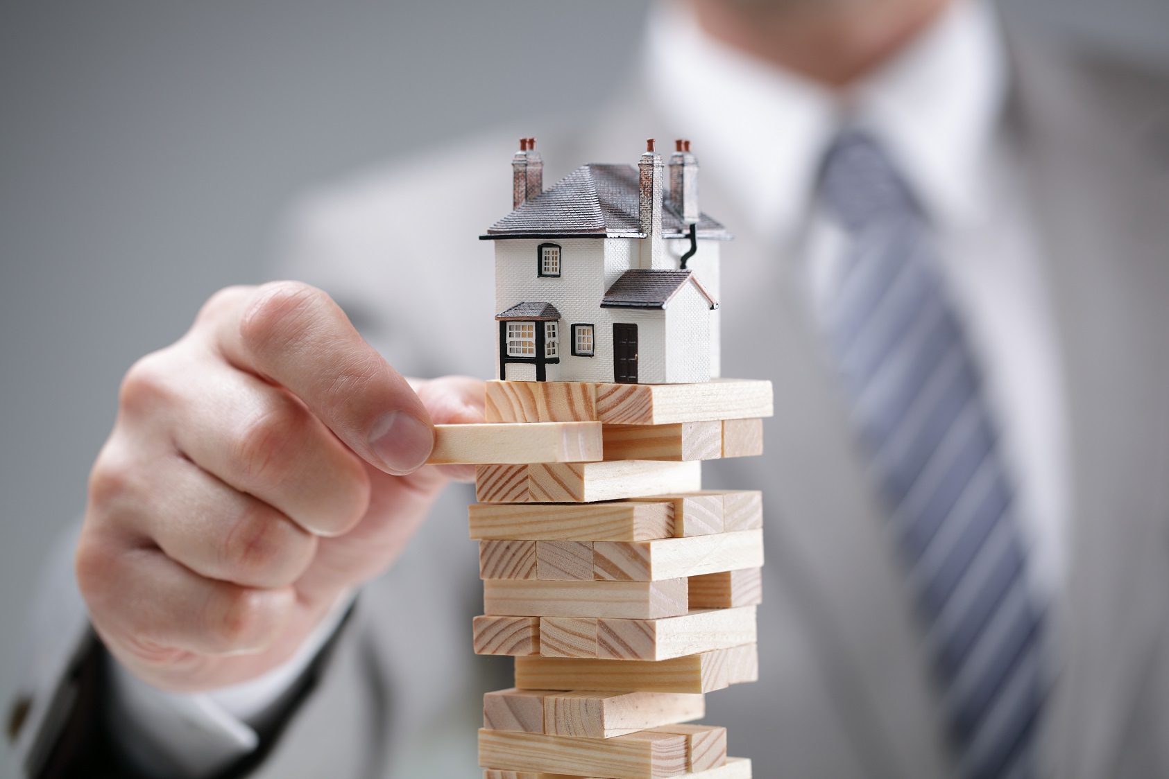 stock photo investment risk and uncertainty in the real estate housing market 250676278